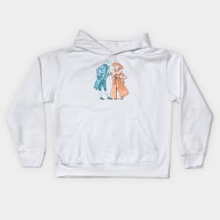 gentleman and a lady in the 18th century Kids Hoodie